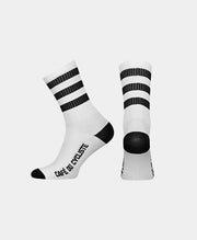 White Skate Stripes Socks