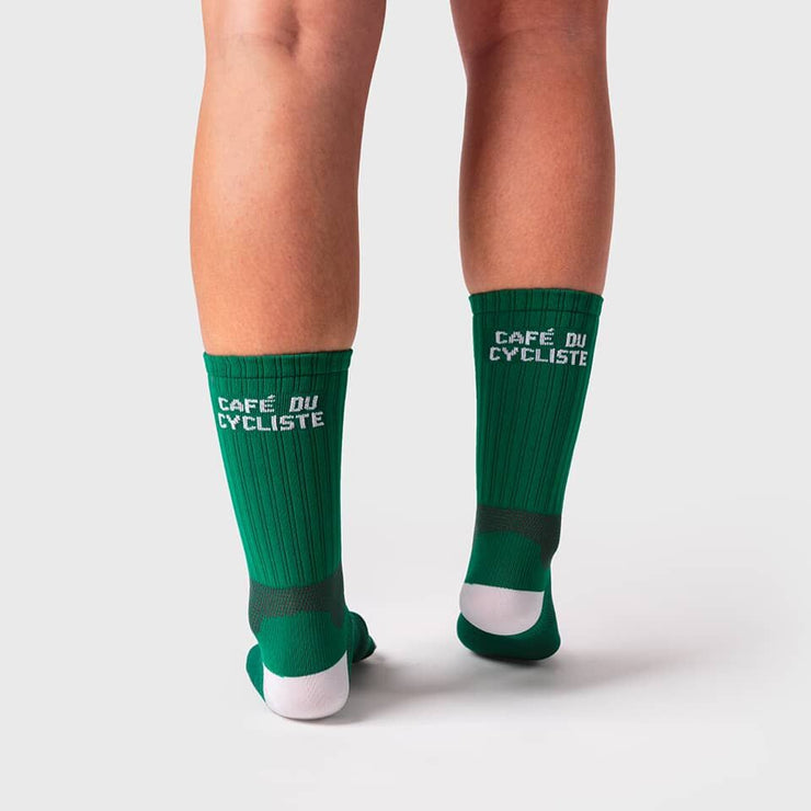 Green Block Cycling Socks
