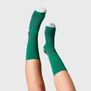 Green Block Cycling Socks