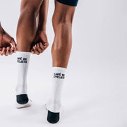 White Block Cycling Socks