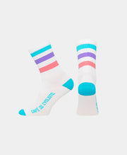 Aqua Mix Skate Stripes Socks